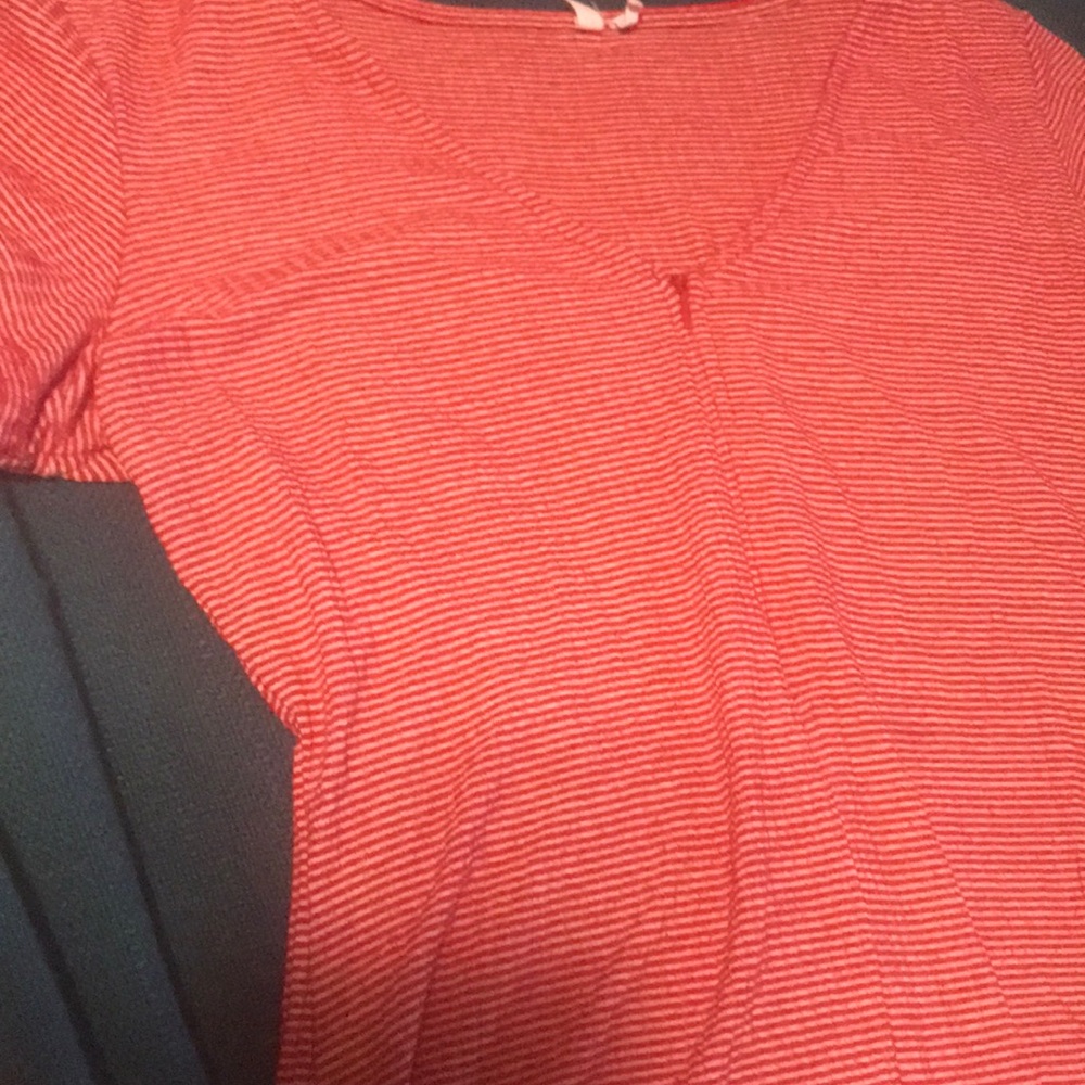 White and red striped bodysuit